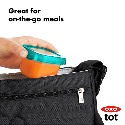 OXO Tot Baby Blocks Freezer Storage Containers Teal (4 Oz)...
