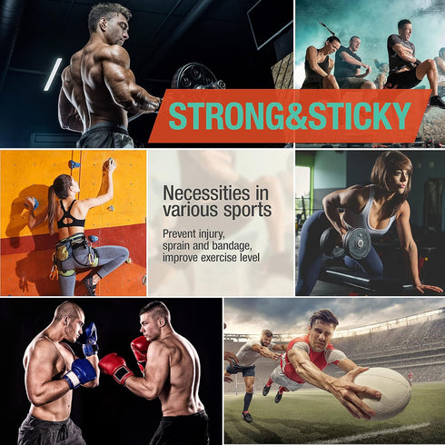 (3 Pack) White Athletic Sports Tape, Very Strong Easy Tear No Sticky Residue Tape for Athlete & Sport Trainers & First Aid Injury Wrap,Suitable fo...
