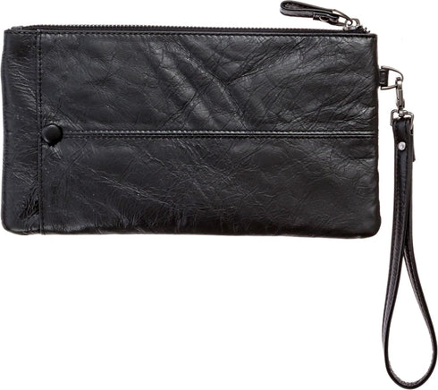 Genuine Leather Wristlet, Super Soft Zipper Clutch Carry All for Women...
