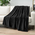 PAVILIA Black Fleece Bed Blanket Queen Size, Super Soft Fuzzy Flannel Throw for Couch Sofa, Luxury Plush Microfiber Large Throw Blanket Queen Bed,...