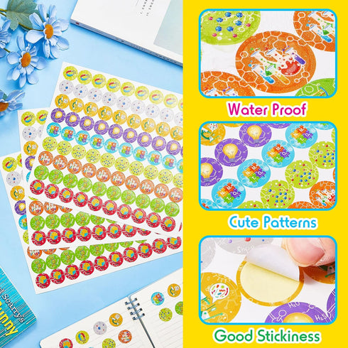 1800 Pcs Science Stickers for Kids Science Teacher Reward Stickers Science Party Favor Stickers Bulk Chocolate Stickers Science Decals for Chemist...