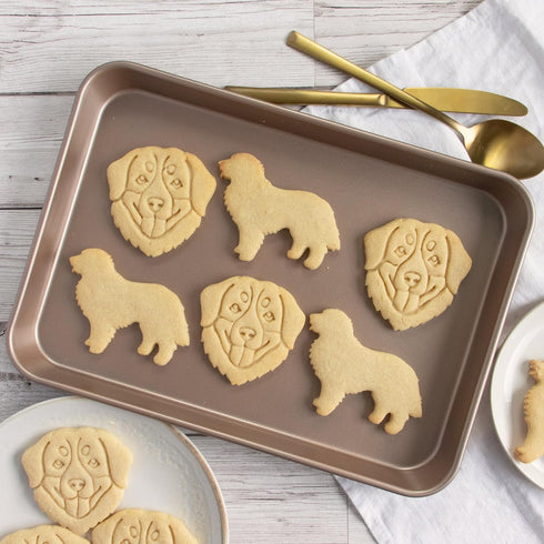Set of 2 Bernese Mountain Dog cookie cutters (Designs: Face and Silhouette), 2 pieces - Bakerlogy...