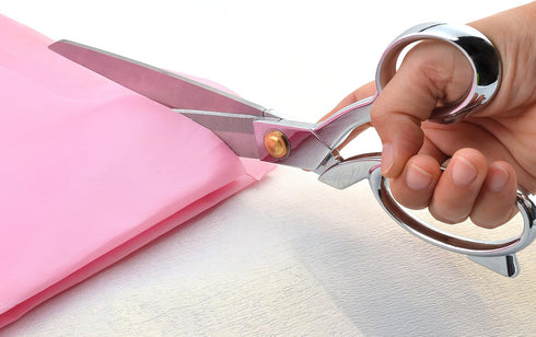 eZthings® Heavy Duty 10.5" Scissors For Cutting Fabric, Leather, and Raw Materials (10.5 Inch Silver)...