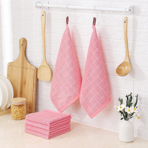 Homaxy 100% Cotton Terry Kitchen Dish Cloths, Ultra Soft and Absorbent Dish Towels for Kitchen, Suitable for Drying and Washing Dishes, 6 Pack, 12...