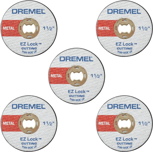 Dremel EZ456, 1 1/2-Inch (38.1 mm) Wheel Diameter, EZ - Lock™ Fiberglass Reinforced Cut-off Wheels, Rotary Tool Cutting Disc for metal cutting, 5 ...