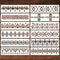 Aztec Stencils for Painting - 12 Pcs Boho Borders Pattern Stencils for Painting, Reusable DIY Stencils for Painting on Wood Canvas Wall, Basic Azt...