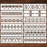 Aztec Stencils for Painting - 12 Pcs Boho Borders Pattern Stencils for Painting, Reusable DIY Stencils for Painting on Wood Canvas Wall, Basic Azt...