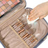 NISHEL Large Double Layer Travel Makeup Bag Women, Large Cosmetic Case, Organizer for Travel-Size Accessories Bottles, Brushes, Conditioner, and S...