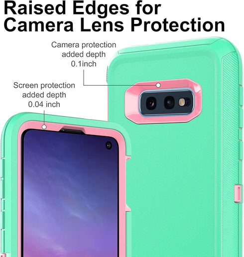 for Galaxy S10E Case, Samsung Galaxy S10E Case with 2 Pcs Nano Explosion-Proof Film, 3 in 1 Full Body Shockproof Heavy Duty Protection Case for Sa...