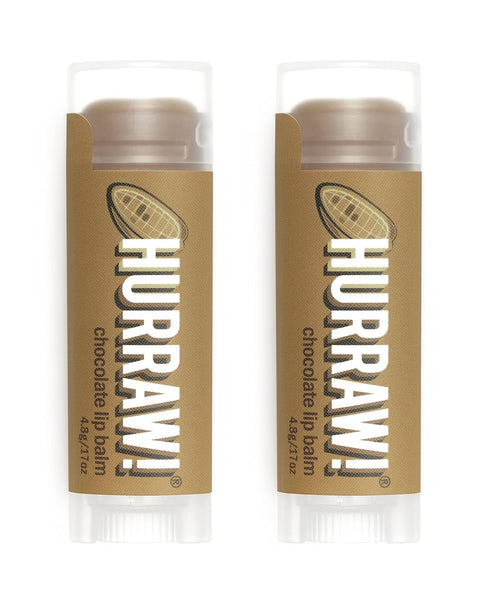 Hurraw! Chocolate Lip Balm, 2 Pack: Organic, Certified Vegan, Cruelty and Gluten Free. Non-GMO, 100% Natural Ingredients. Bee, Shea, Soy and Palm ...