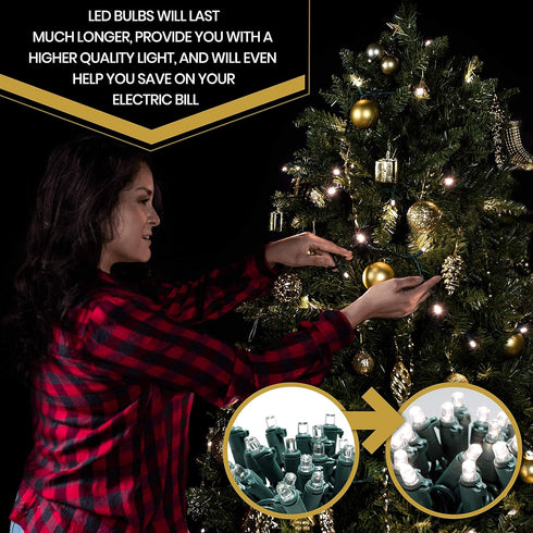 Christmas String Lights, 50 Premium LED Mini Christmas String Lights, Indoor/Outdoor Twinkle Lights for Xmas, Birthday, Wedding, Party, Bedroom & ...