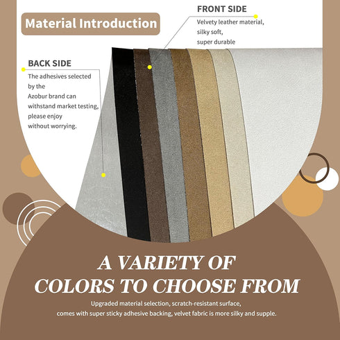 Azobur Sofa Fabric Repair Patch, Oversized microfiber patch?Self Adhesive Fabric Sofa Patch Repair Fabric,Super cost-effective combination (Gray)...