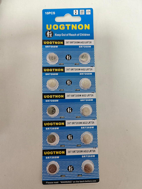 397 SR726SW Watch Battery 1.5V Button Cell (10-Pack)...