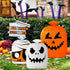 6 Pcs Halloween Pumpkin Leaf Bags, Halloween Pumpkin Trash Bags with Twist Tie, Fall Yard Trash Bags Yard Waste Bags Halloween Goodie Bags for Hal...