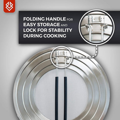 Dishwasher-Safe Splatter Screen Splash Guard for Kitchen Frying Pan Grease - Shields 99% of Stove Top from Bacon, Oil, or Deep Fryer - Easy to Cle...