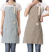 Lofekea Aprons 2 Pack Adjustable Bib Aprons with 2 Pockets Cotton Linen Cooking Kitchen Chef Apron for Women and Men...