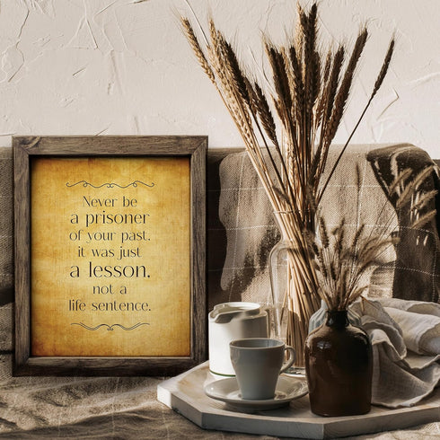 Posterizer 1 pcs-never be a prisoner of your past-Motivational & Inspirational Art-Gift for Men Women Entrepreneur Teens-Decor for Home & Office- ...