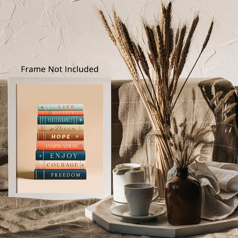 Posterizer 1 pcs-encouraging daily reminders-Motivational & Inspirational Art-Typography Art-Gift for book lovers-Decor for Home & Office- UNFRAME...