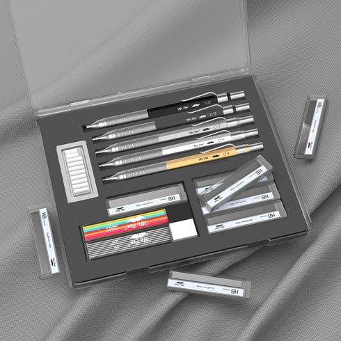 Mr. Pen- Metal Mechanical Pencil Set with Leads and Eraser Refills, 5 Sizes - 0.3, 0.5, 0.7, 0.9 and 2 Millimeters, Sketching/ Drafting Pencil...