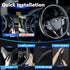 Azrra Car Steering Wheel Cover: Non-Slip Breathable Ergonomic Grip Black Carbon Fiber Steering Wheel Cover - Car Wheel Cover for Men/Women Univers...