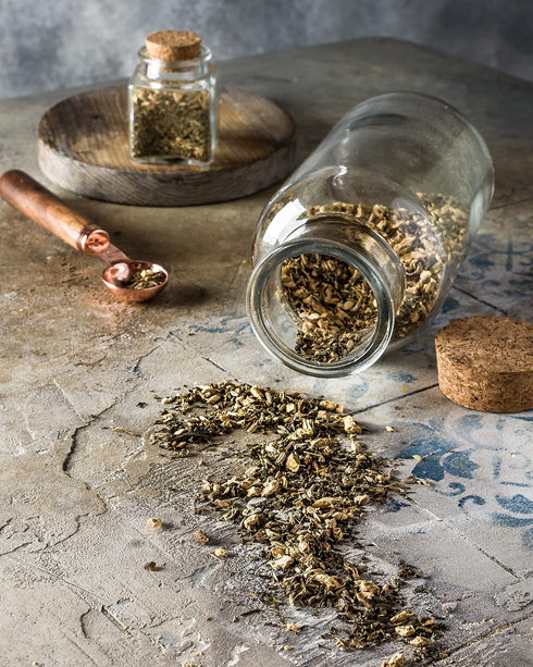 Gardenika Organic Digestive Loose Leaf Tea, Stomach Ease Herbal Caffeine-Free Leaves, Ayurvedic Blend with Dandelion Root, Ginger, Peppermint, Lic...