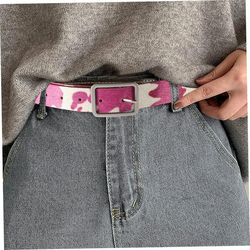 SUPVOX Cow Pu Belt Fashion Belt Statement Belts for Women Cowboy Belt for Women Belt for Jeans Cowgirl Belts...
