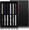 FUNRUN JEWELRY 12PCS Mens Tie Clips Set Black Tie Bar Clip for Regular Ties Necktie Wedding Business Clips with Gift Box...