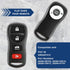 KeylessOption Key Fob for 2002 2003 2004 2005 2006 2007 2008 2009 2010 2011 2012 2013 2014 2015 2016 2017 Nissan Altima Maxima Sentra Infiniti Rem...