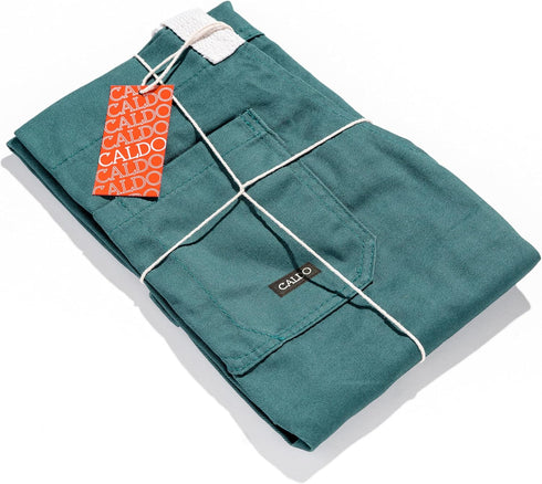Caldo Daily Cotton Kitchen Apron for Cooking- Mens and Womens Professional Chef or Server Bib Apron - Adjustable Straps with Pockets and Towel Loo...