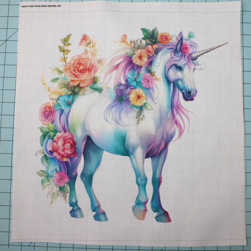 Fabric Panel 8"x8" Unicorn 100% Cotton Quilting Panel Square AM316...