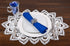 White European Lace and Antique Jacquard Fabric Peacock Tail Lace Place mat, Doily, End Table Cover (13Wx20L)...