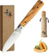 SENBON 440A stainless steel Ultra sharp pocket folding Japanese peeling utility knife Natural Olive Handle Camping trip Outdoor Portable Fruit kni...