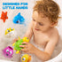 JOYIN Baby Bath Toy Set - Magnetic Fishing Toy with Fishing Rod, Soft Puffer & Clown Fish, Spinning Octopus and Starfish, Wind-up Shark and Turtle...