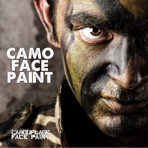 3 Woodland Face Paint Sticks Kit, Camouflage...