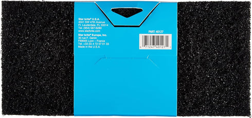 STAR BRITE Large Scrub Pad - Coarse Texture (Black) - Use by Itself or Attach to Flexible Head Scrubber - Versatile Cleaning for Bigger Jobs (0401...