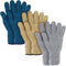Bencailor 3 Pairs Microfiber Dusting Gloves Dusting Cleaning Gloves Lengthen Plants Thicken Cleaning Gloves Mitt for Blind (Dark Blue,Gray,Khaki)...