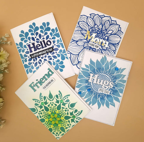 Alinacutle 22PC Word Metal Die Cut, Sentiments Diecut Greeting Die Good Wishes Paper Craft Cutting Dies,Scrapbooking Cutting,DIY Card Metal Punch ...