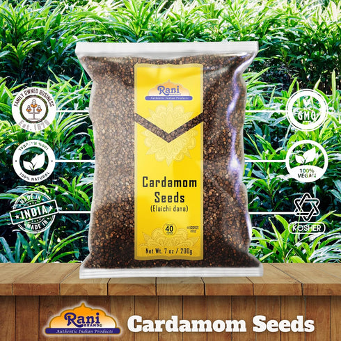Rani Cardamom (Elachi) Decorticated Seeds Indian Spice 7oz (200g) ~ All Natural | Vegan | Gluten Friendly | NON-GMO | Kosher | Indian Origin...