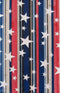 Elrene Home Fashions Patriotic Stars on Red, White, Blue and Black Wood Grain Stripes Vinyl Flannel Back Tablecloth (52" x 52" Square)...