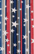 Elrene Home Fashions Patriotic Stars on Red, White, Blue and Black Wood Grain Stripes Vinyl Flannel Back Tablecloth (52" x 52" Square)...