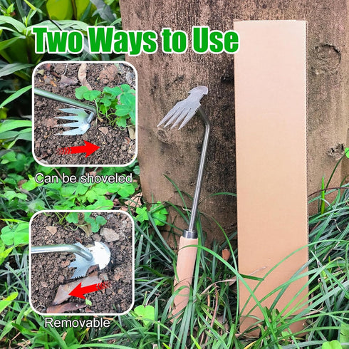 Amposei Weeding Artifact Uprooting Weeding Tool, Multifunctional Weeder, Hand Weeder Tool, Stand Up Weed Puller Tool with Handle for Garden Yard F...