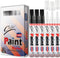 6 Pack Black & White Permanent Paint pens,Never Fade Oil-Based Paint Marker Pens,Medium Tip Quick Dry And Waterproof Paint pens For Rock,Plastic,W...