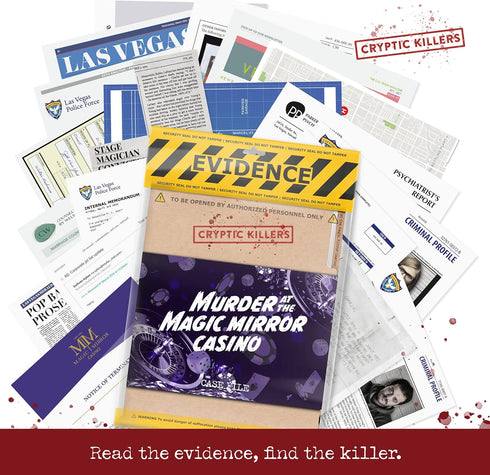 Unsolved murder mystery game - Cold Case Files Investigation - CRYPTIC KILLERS - Detective Evidence & Crime File - individuals, date nights & part...