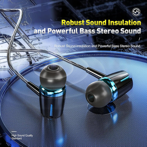Rayleigh Wired Earbuds 5 Pack, Earbuds Headphones with Microphone, Earphones with Heavy Bass Stereo Noise Blocking, Compatible with iPhone, with i...