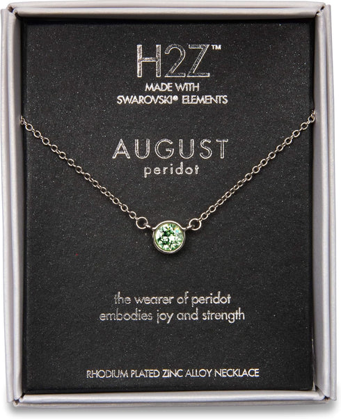 Pavilion Gift Company H2Z 16223 August Peridot Birthstone Necklace with 18" Chain, Brass...