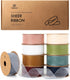Vitalizart 1" x 90Yd Organza Ribbon Mixed Color Sheer Ribbons Set 10 Yd x 9 Rolls Handmade Eco-Friendly for Gift Wrapping Christmas Tree Crafts Bo...
