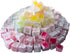 Cerez Pazari Turkish Delight with Rose, Orange and Lemon Mix Flavours 8.1 Oz Gourmet Small Size Snacks Gift Box, No Nuts Sweet Traditional Confect...