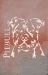 Reusable Dog Pitbull Stencil 5.5" x 5.5" - Custom Animal Design for Pet-Themed Crafts...