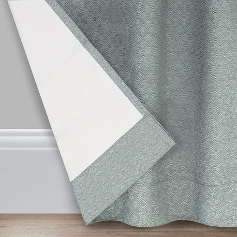 Eclipse Canova Modern Valance Rod Pocket Window Curtain for Kitchen or Bathroom, 42" x 21", River Blue...