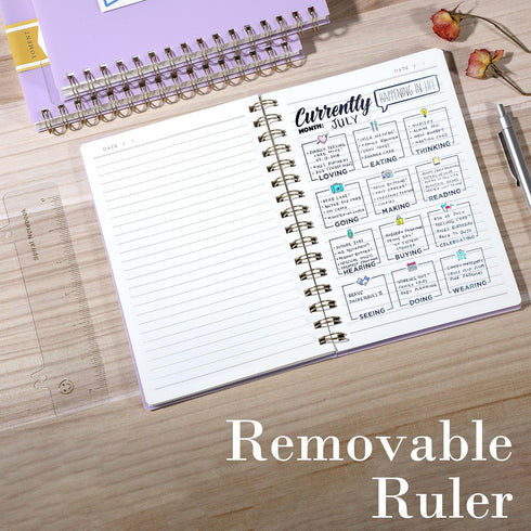 Yoment Spiral Notebook College Ruled A5 Spiral Bound Journal 160 Pages Thick Paper Plastic Hardcover Spiral Notebook 5x7 Wire Bound Notebooks for ...